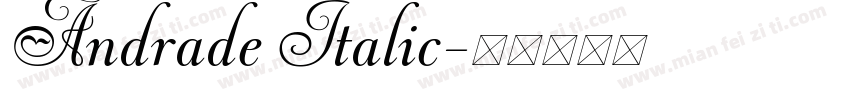 Andrade Italic字体转换